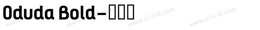 0duda Bold字体转换